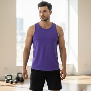 Alo Yoga Sport Mens Performance Muscle Tank Rare Purple XL Gym Athletic Workout